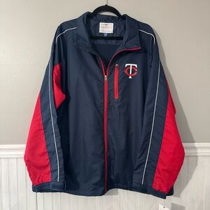 Vintage Minnesota Twins MLB Windbreaker Jacket Genuine Merchandise Blue XXL NWT
